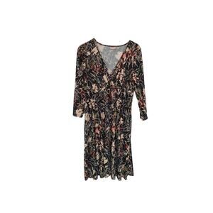 Leona Edmiston Talulah Crossover Career Office Floral Empire Waist Dress Size 10